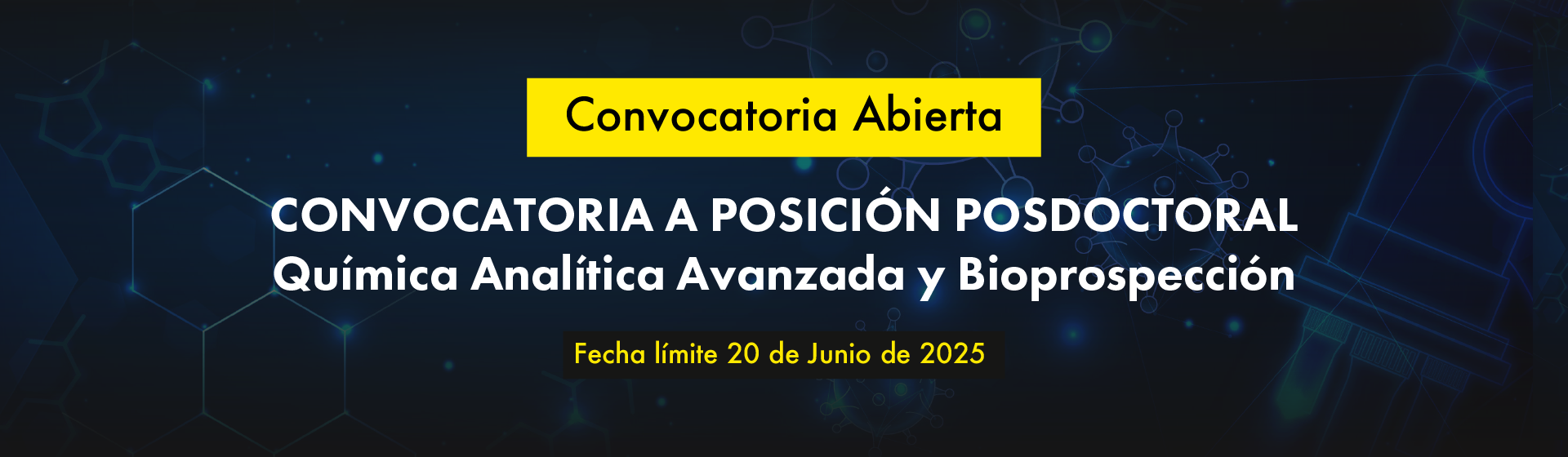 Convocatoria posición Postdoctoral
